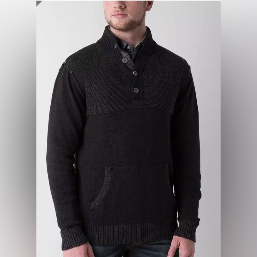 J.B. Holt The Lincoln Sweater Men’s Size Medium Two toned black and gray